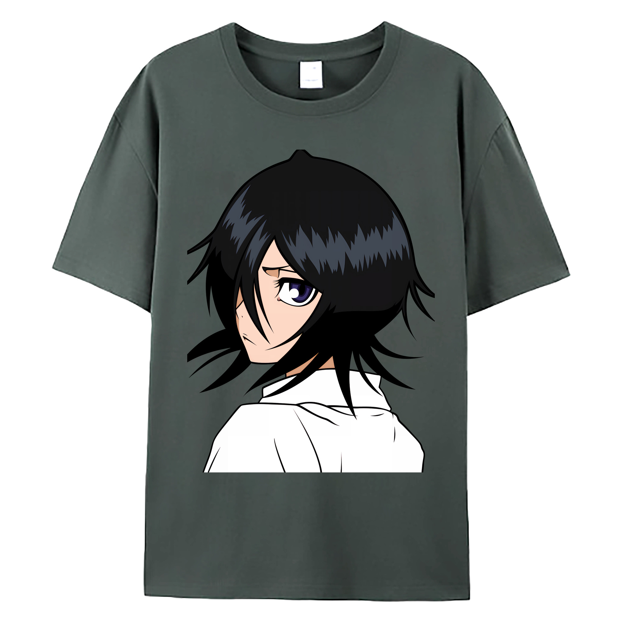 （画像用） ブリーチ 朽木ルキア BLEACH Kuchiki Rukia 綿100％ メンズ半袖Tシャツ｜肌触りやわらか＆通気性